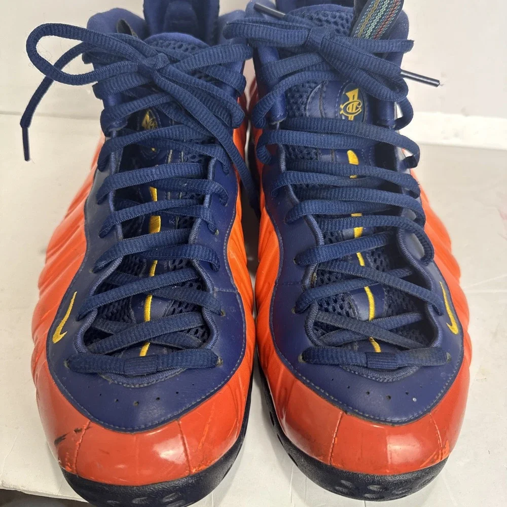 NIKE AIR FOAMPOSITE ONE BLUE VOID RUGGED‎ ORANGE CJ0303 400 SIZE 11 KNICKS